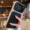 Elegant Litchi Leather Armor iPhone Case