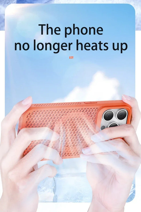 iPhone 17 Breathable Hard Back Magnetic Cover For Magsafe