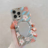 Luxury Flower Make Up Mirror Phone Case