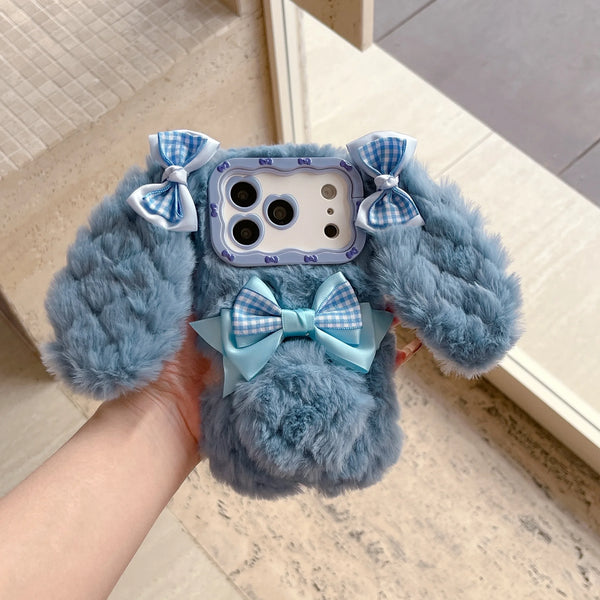 Bunny Phone Case Soft Plush Cover