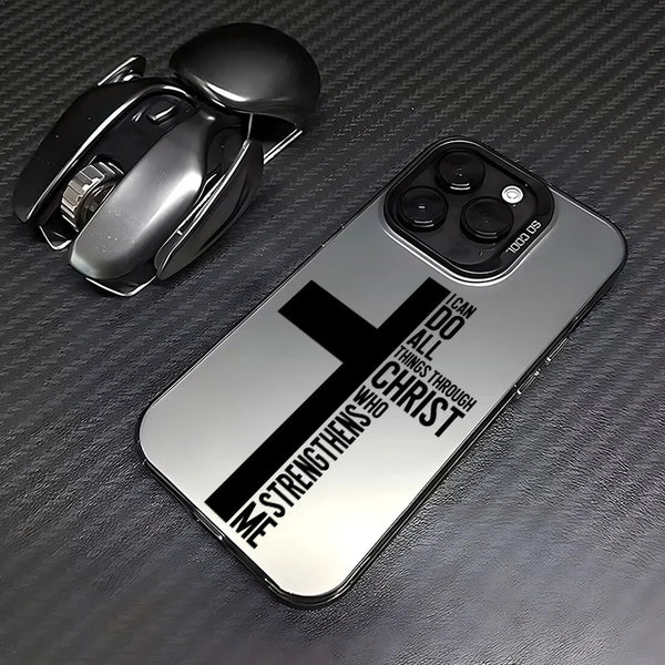 Black Cross Matte Phone Case