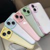 Clear Candy Color Case With Bumper Protection For iPhone