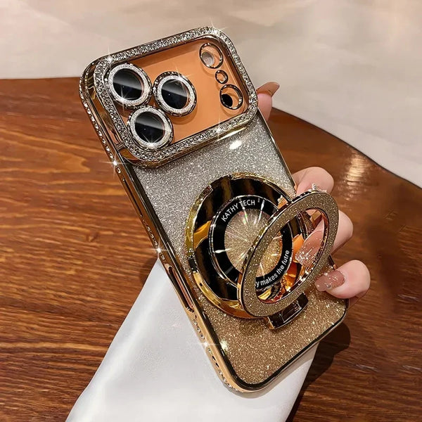 Transparent Diamond Glitter MagSafe Case for iPhone