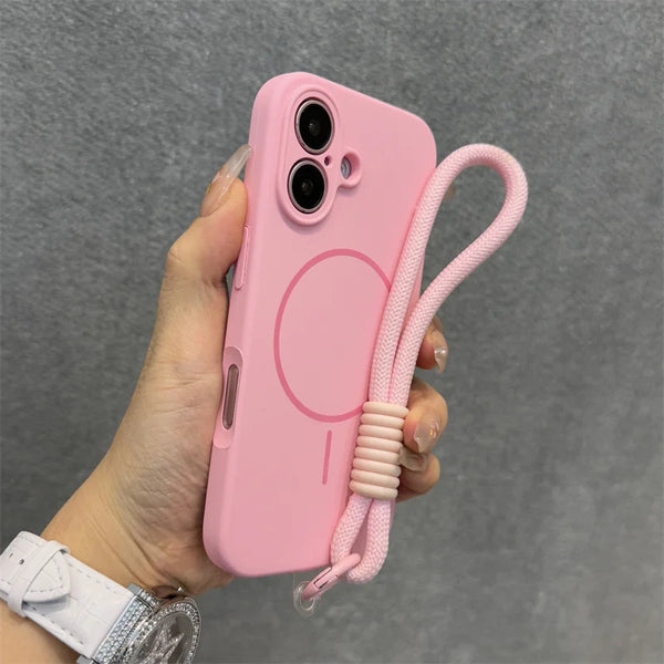 Ultra Thin Matte Case with strap for iPhone