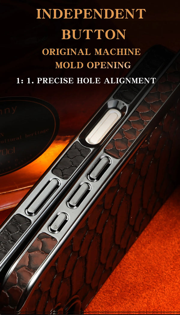 Luxury iPhone Case – Snake Leather Design