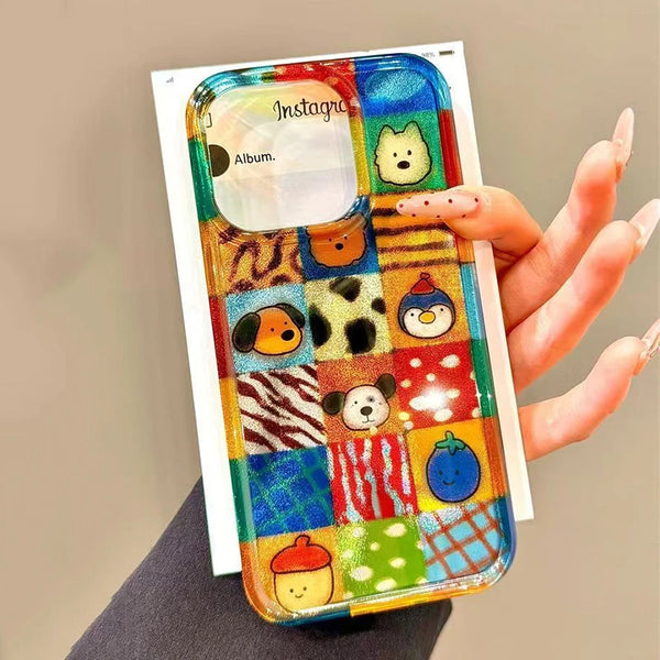 Adorable And Vibrant Plaid LeopardAnimal Phone Case