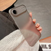 Matte black slim iPhone 17 Air case held in hand