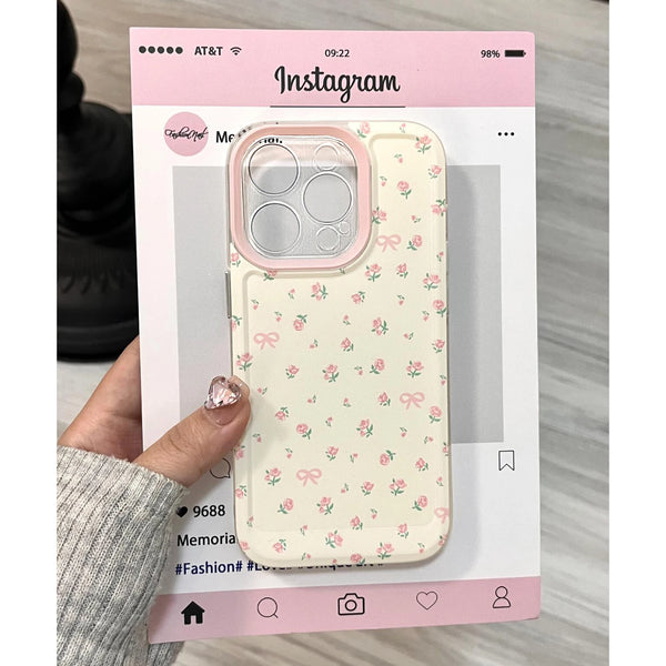 Floral Rose Korean Versatile Phone Case