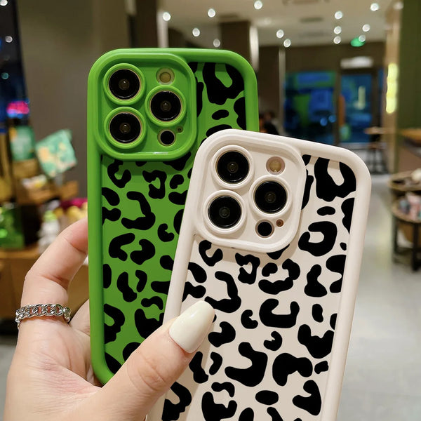 Soft TPU Leopard Painted Phone Case
