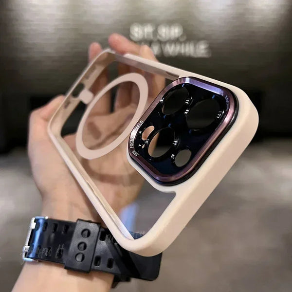 Luxury Magnetic Clear Bumper Case for iPhone 16 Pro