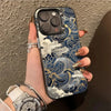 Japanese Waves Electroplate Silver Cover