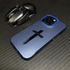 Black Cross Matte Phone Case