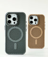 Honeycomb Grid Mesh Cooling Magsafe Phone Case Lens Bracket