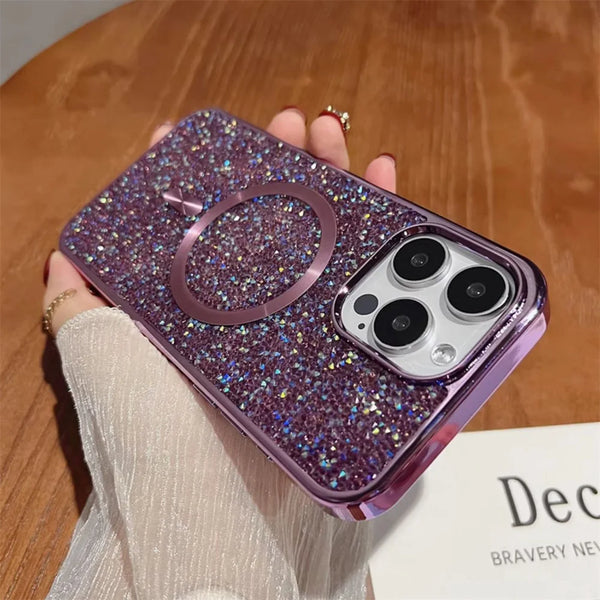 Luxury Bling Glitter MagSafe Case For 14 Pro Max | Main Character Energy