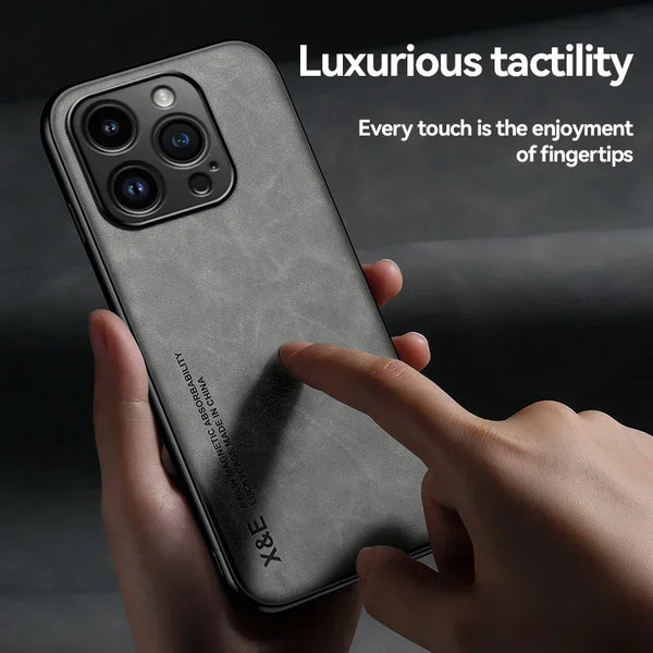 Luxury Leather Case For iPhone 16 Pro