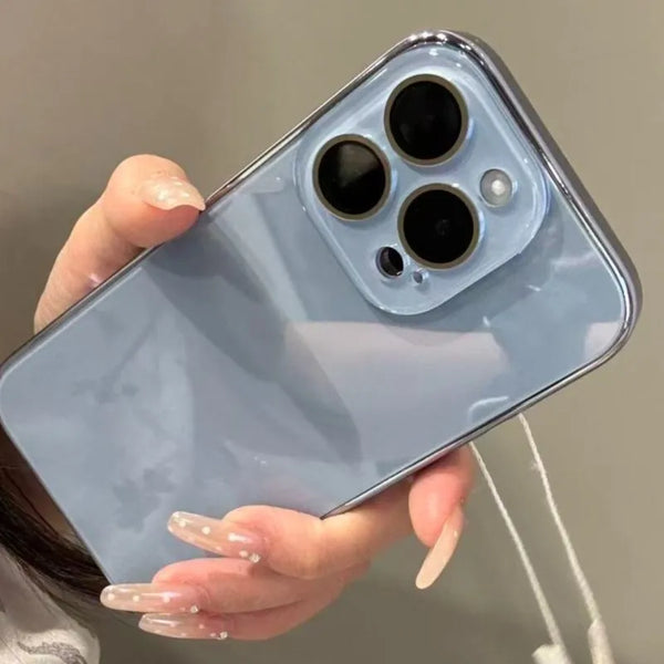Luxury Tempered Glass Camera Protection Case for iPhone