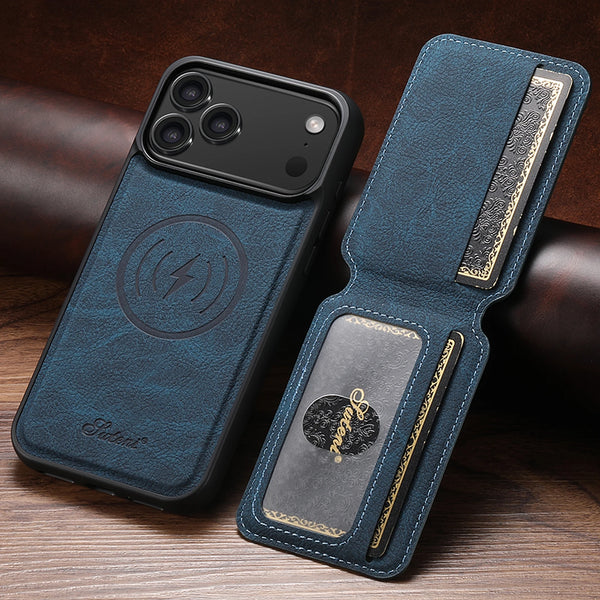 MagSafe Leather Wallet Case iPhone 17 Pro – Daily Carry