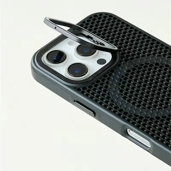 Honeycomb Grid Mesh Cooling Magsafe Phone Case Lens Bracket