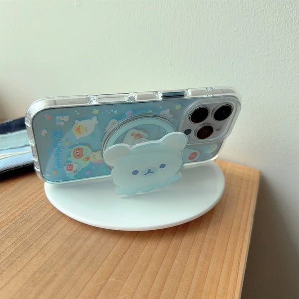 Funny Cute Bear MagSafe Stand Case - lifestyle photo