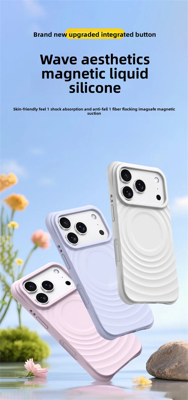 Soft Touch Wave Pattern iPhone Case - additional view portrait