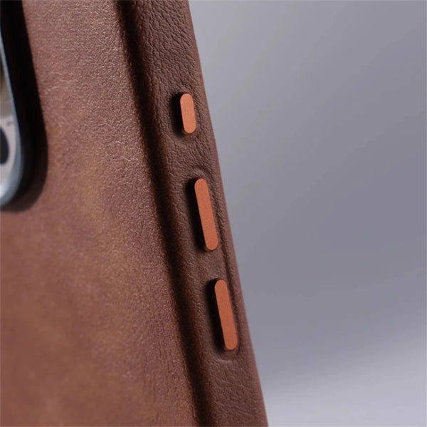 Classic Leather Magnetic Case – Premium Finish | iPhone 16 Pro Max