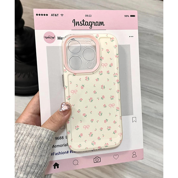 Floral Rose Korean Versatile Phone Case