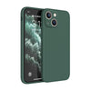 Dark green silicone case for iPhone 13 Pro shown from the back and side