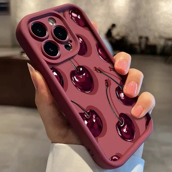 Luxury Cherry Print Case