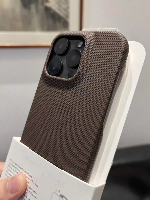 Leather Nylon iPhone Case – Shockproof & Matte