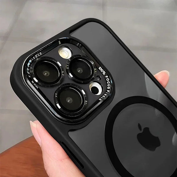 Luxury Magnetic Clear Bumper Case for iPhone 16 Pro