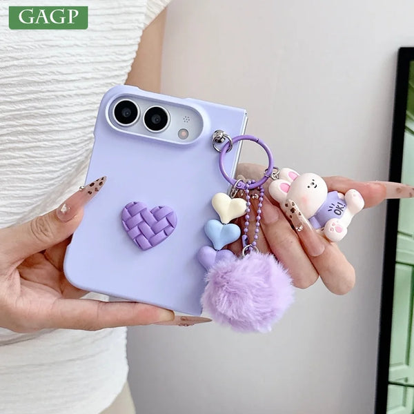 Bear Heart Plush Case Pendant