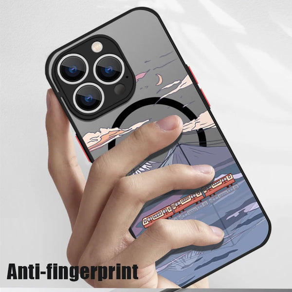 Anime Print Magnetic Phone Cover