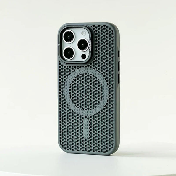 Honeycomb Grid Mesh Cooling Magsafe Phone Case Lens Bracket