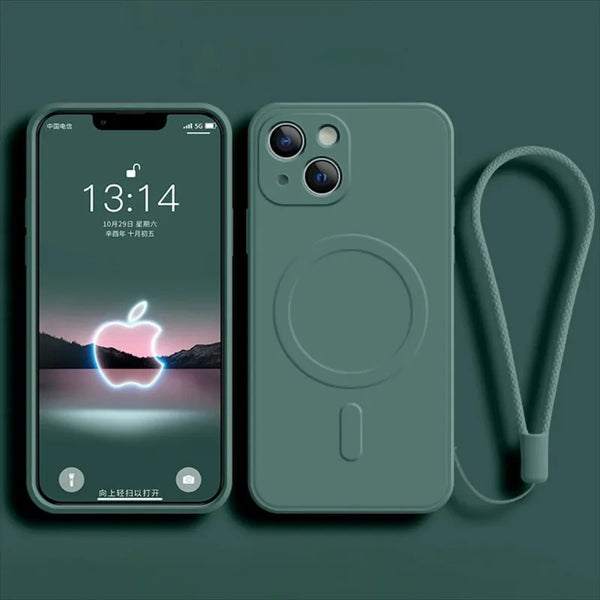 Slim Magnetic Silicone Cover for iPhone - front view