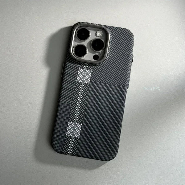 Carbon Fiber Geometric MagSafe Case