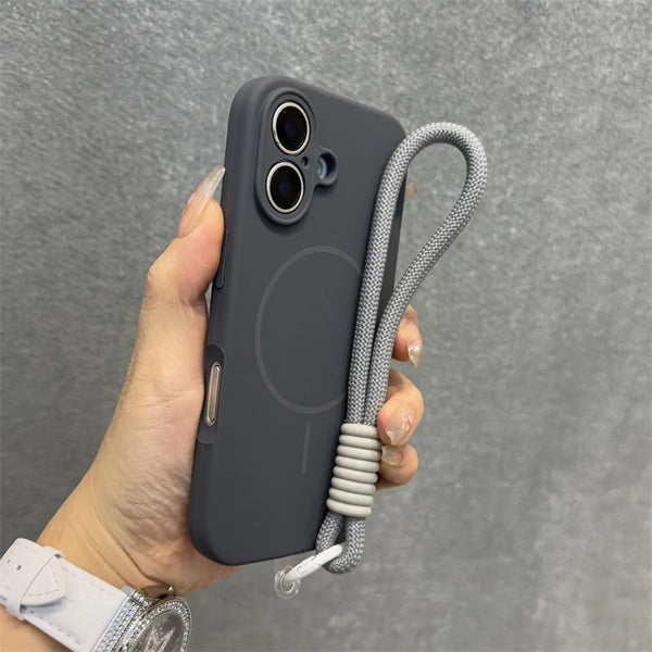Ultra Thin Matte Case with strap for iPhone