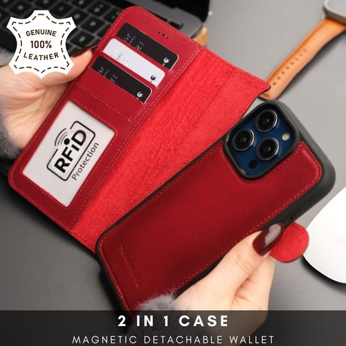 Casper iPhone 15 Pro Max Wallet Case Leather MagSafe