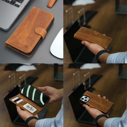 Casper iPhone 15 Pro Max Wallet Case Leather MagSafe