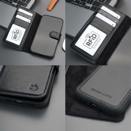 Casper iPhone 15 Pro Max Wallet Case Leather MagSafe