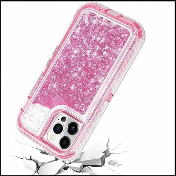Pink Glitter Case β Clean Square