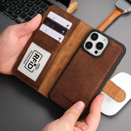 Casper iPhone 15 Pro Max Wallet Case Leather MagSafe