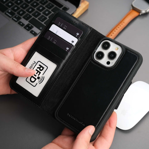 Casper iPhone 15 Pro Max Wallet Case Leather MagSafe