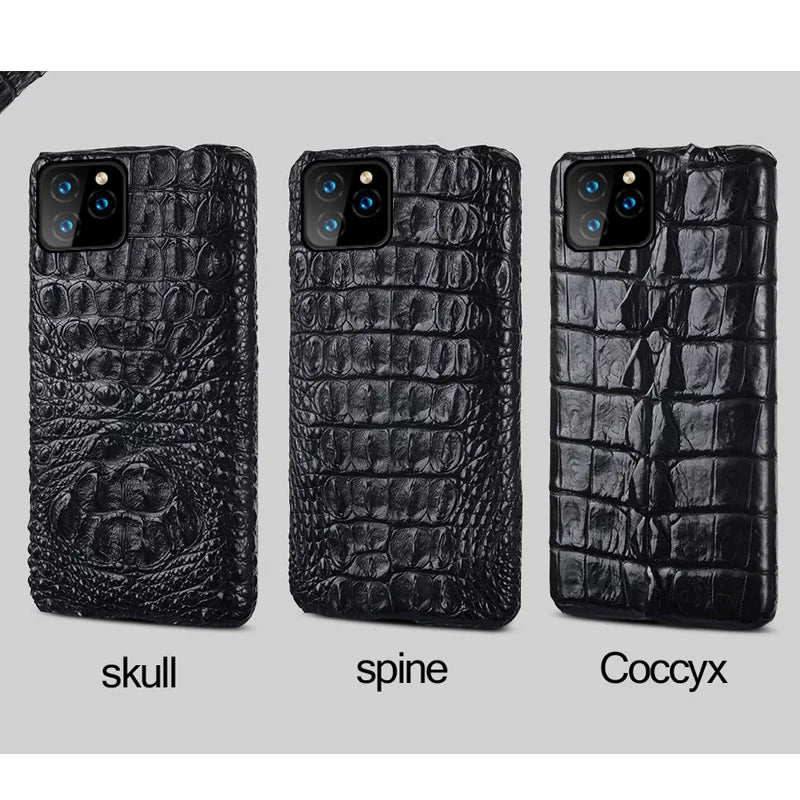 Crocodile Leather iPhone Case – Premium Quality - detail close-up