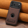 Frosted Leather MagSafe Stand Case