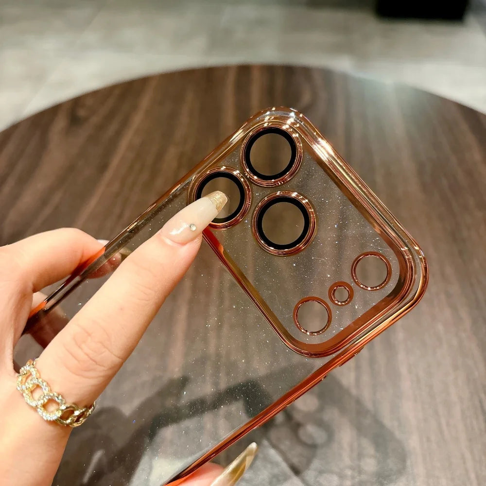Plating Sparkling Transparent Case - front view
