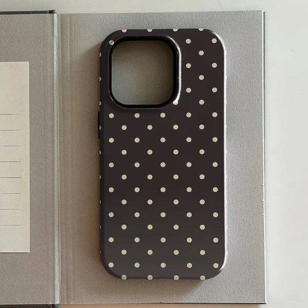 Brown Red Polka Dot Elegant Phone Case