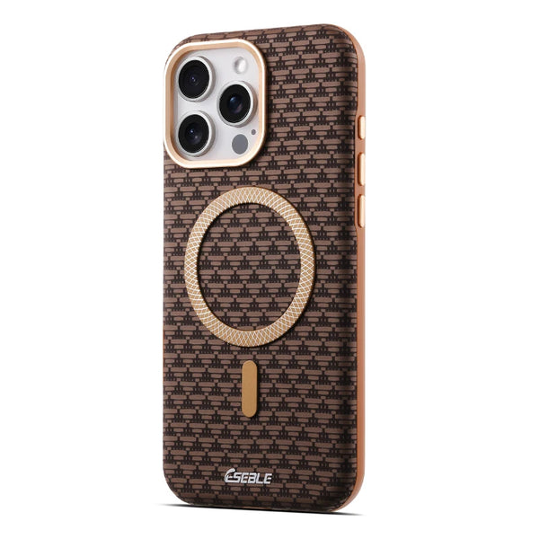 Orange Triangle Pattern MagSafe Case protective iPhone case for iPhone 16 Pro Max to iPhone 16 Pro