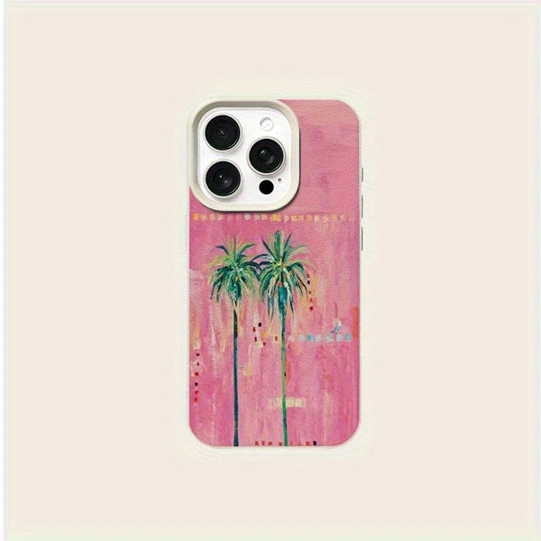 Oil Painting Palm Tree Case Design – Summer Vibes | iPhone 14 Pro Max