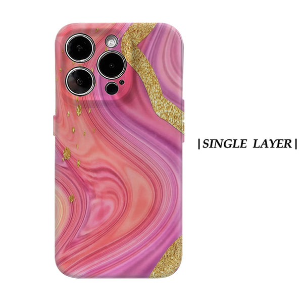 Pink Marble Magnetic Case For– Elegant Style