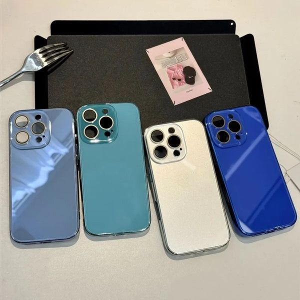 Luxury Tempered Glass Camera Protection Case for iPhone